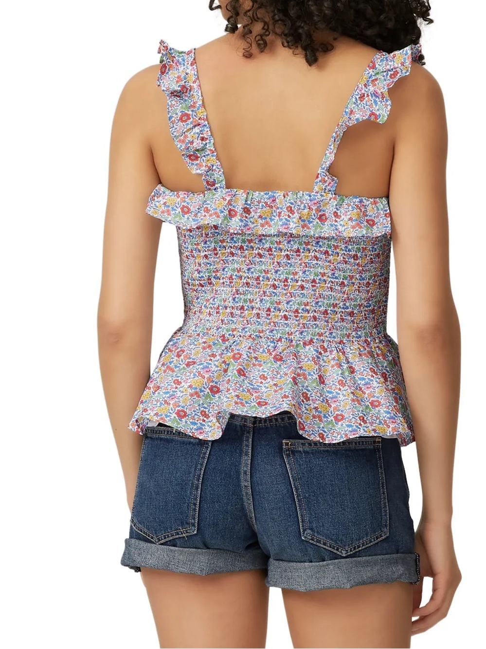 J. Crew Floral Smocked Ruffle Tank - Picture 7 of 12